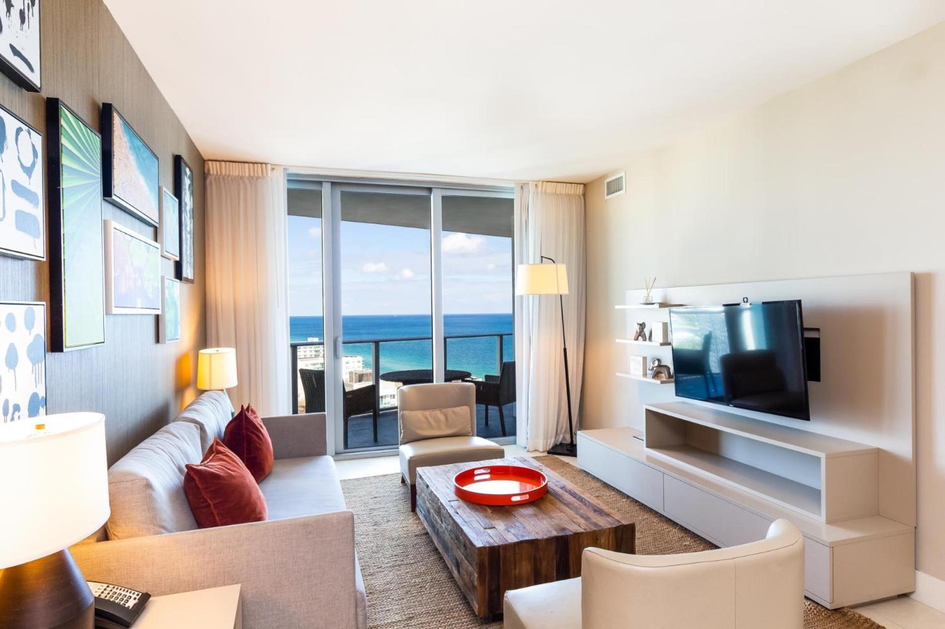 Ocean View 1 Bed On The Beach 19Th Floor Hollywood Hallandale Beach Esterno foto